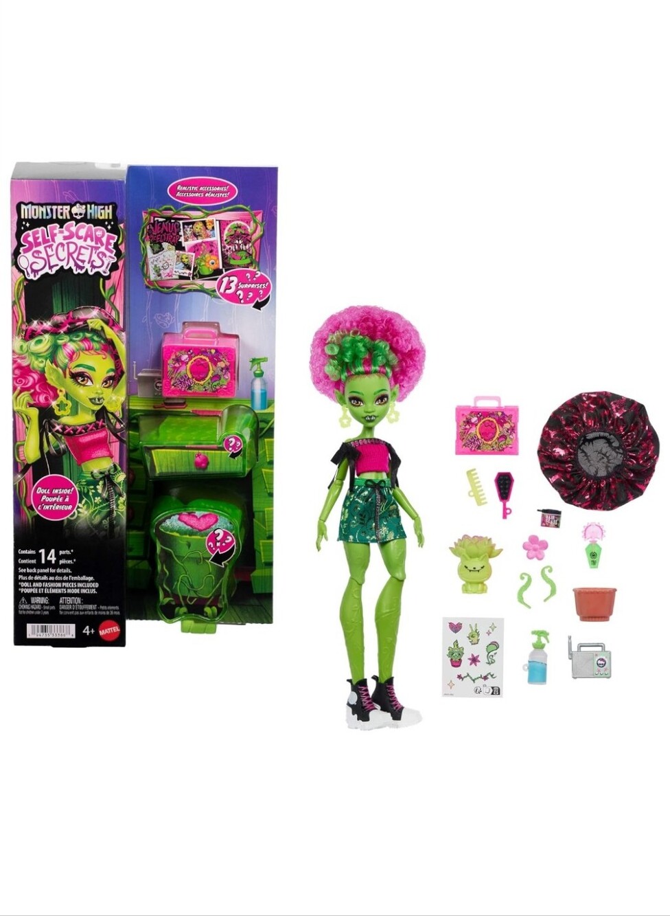 Monster High Self-Scare Secrets Venus McFlytrap Doll and Accessories Set NIB